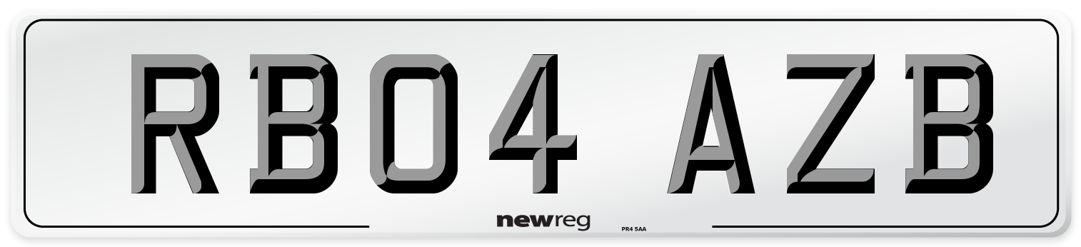 RB04 AZB Number Plate from New Reg